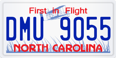 NC license plate DMU9055