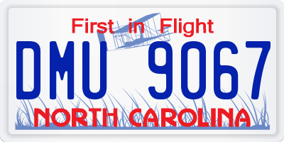 NC license plate DMU9067