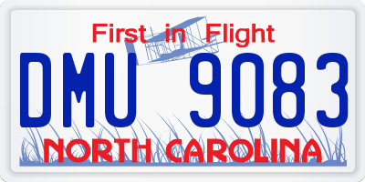 NC license plate DMU9083