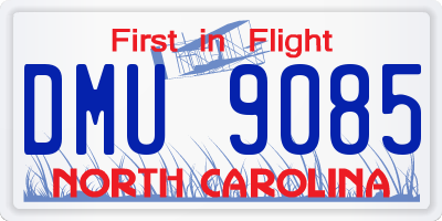 NC license plate DMU9085