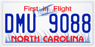 NC license plate DMU9088