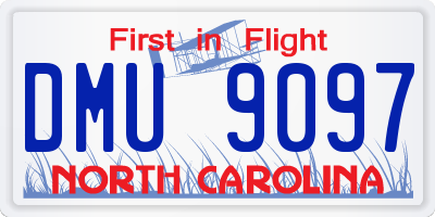 NC license plate DMU9097