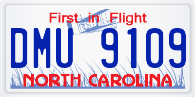 NC license plate DMU9109