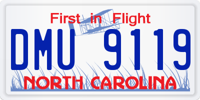 NC license plate DMU9119