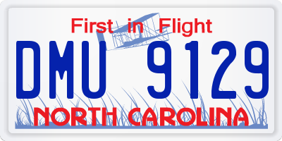NC license plate DMU9129