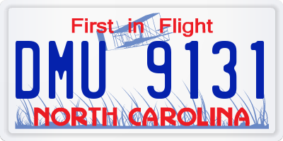 NC license plate DMU9131