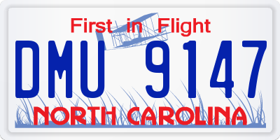 NC license plate DMU9147