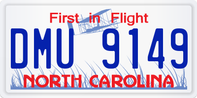 NC license plate DMU9149