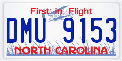 NC license plate DMU9153