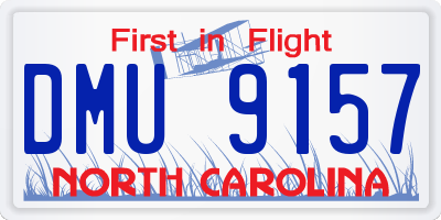 NC license plate DMU9157
