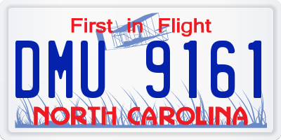 NC license plate DMU9161