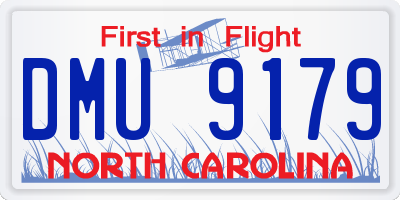 NC license plate DMU9179