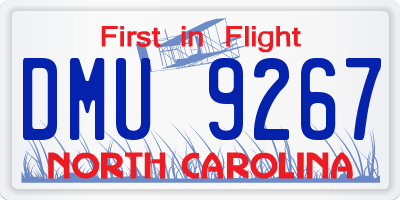 NC license plate DMU9267