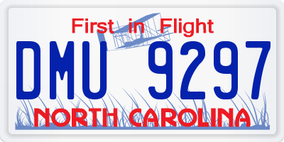 NC license plate DMU9297