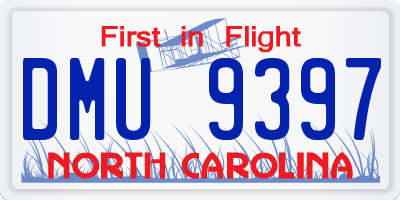 NC license plate DMU9397