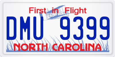 NC license plate DMU9399