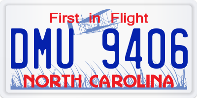 NC license plate DMU9406