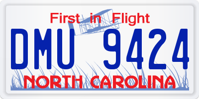 NC license plate DMU9424