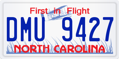 NC license plate DMU9427