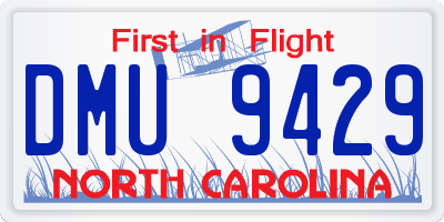 NC license plate DMU9429