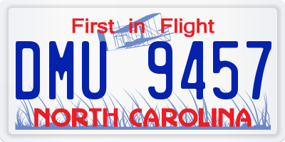 NC license plate DMU9457