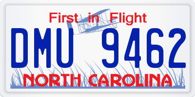 NC license plate DMU9462