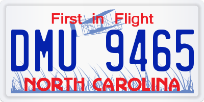 NC license plate DMU9465