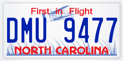 NC license plate DMU9477