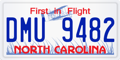 NC license plate DMU9482