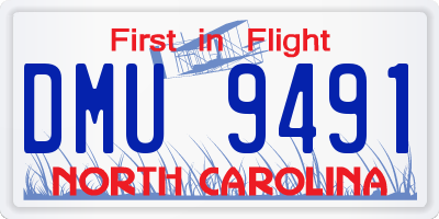 NC license plate DMU9491