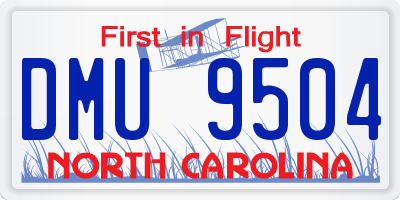 NC license plate DMU9504