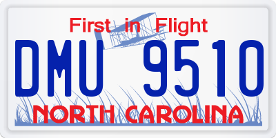 NC license plate DMU9510