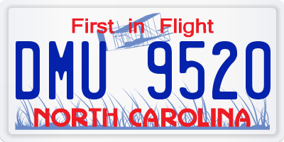NC license plate DMU9520