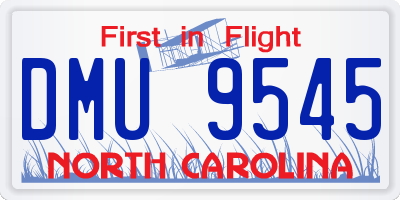 NC license plate DMU9545