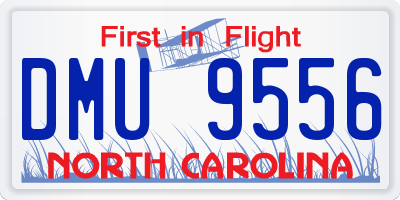 NC license plate DMU9556
