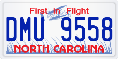 NC license plate DMU9558