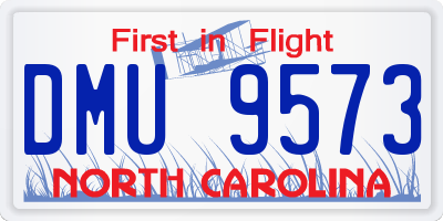 NC license plate DMU9573