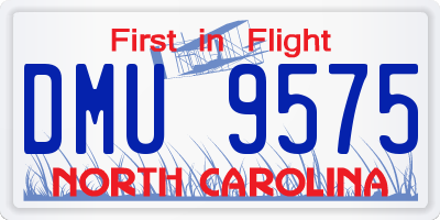 NC license plate DMU9575