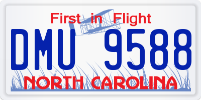 NC license plate DMU9588