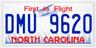 NC license plate DMU9620