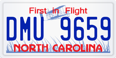 NC license plate DMU9659