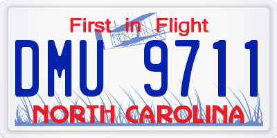 NC license plate DMU9711
