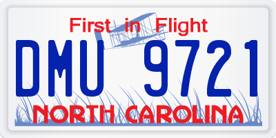 NC license plate DMU9721