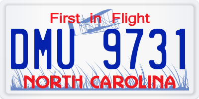 NC license plate DMU9731
