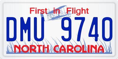 NC license plate DMU9740