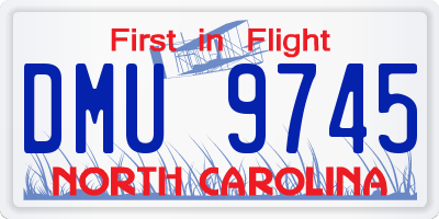 NC license plate DMU9745