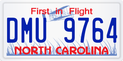 NC license plate DMU9764