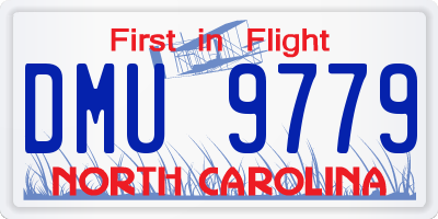 NC license plate DMU9779