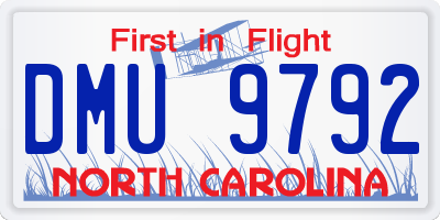 NC license plate DMU9792