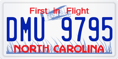 NC license plate DMU9795